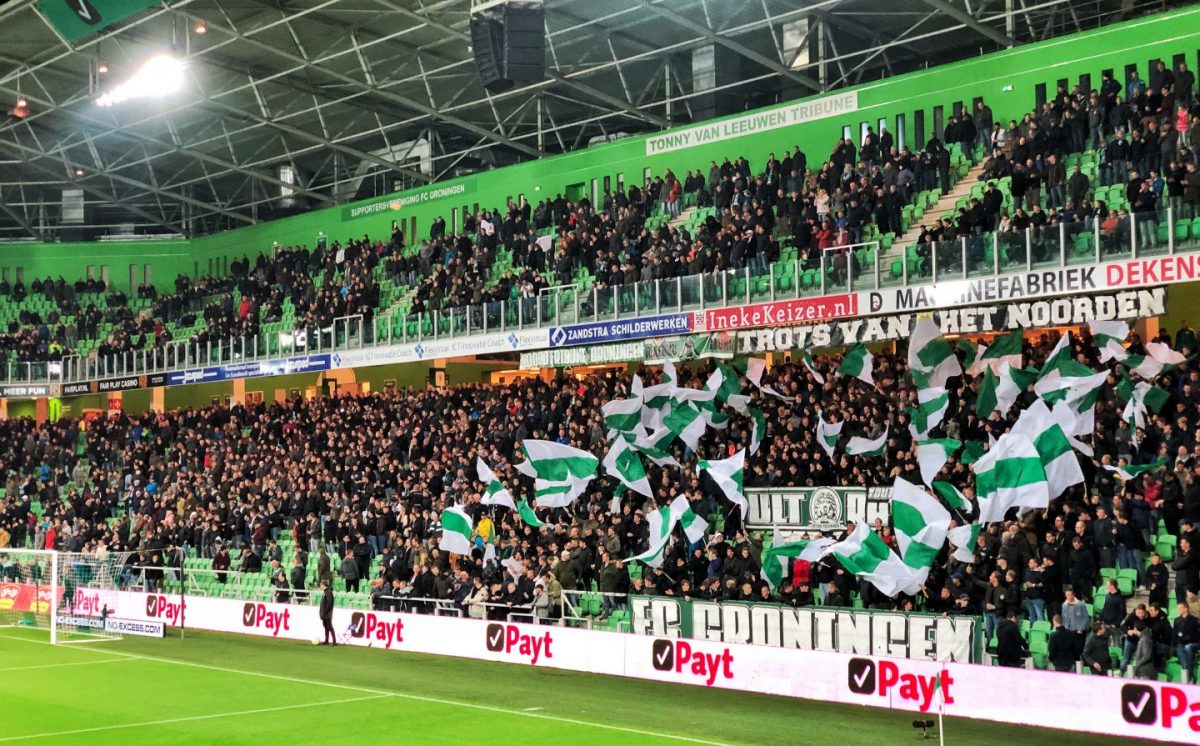 FC Groningen PSV: supporters in Euroborg Groningen
