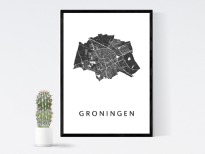 KunstinKaart Groningen op poster Groningen- Cadeauwinkel webshop Groningen