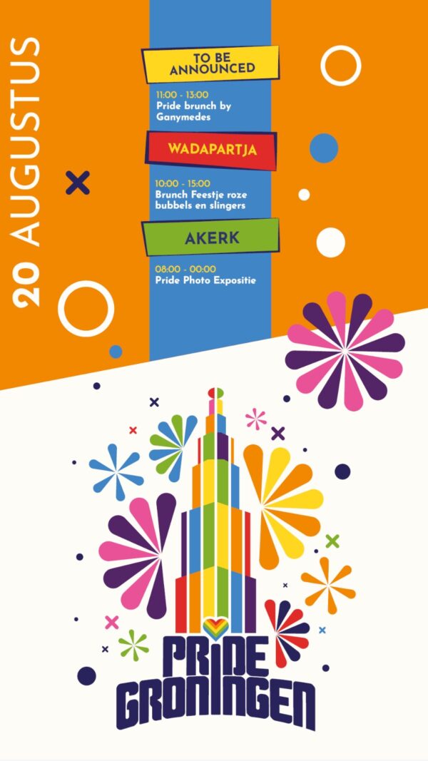 Pride Groningen programma 20 augustus 2023